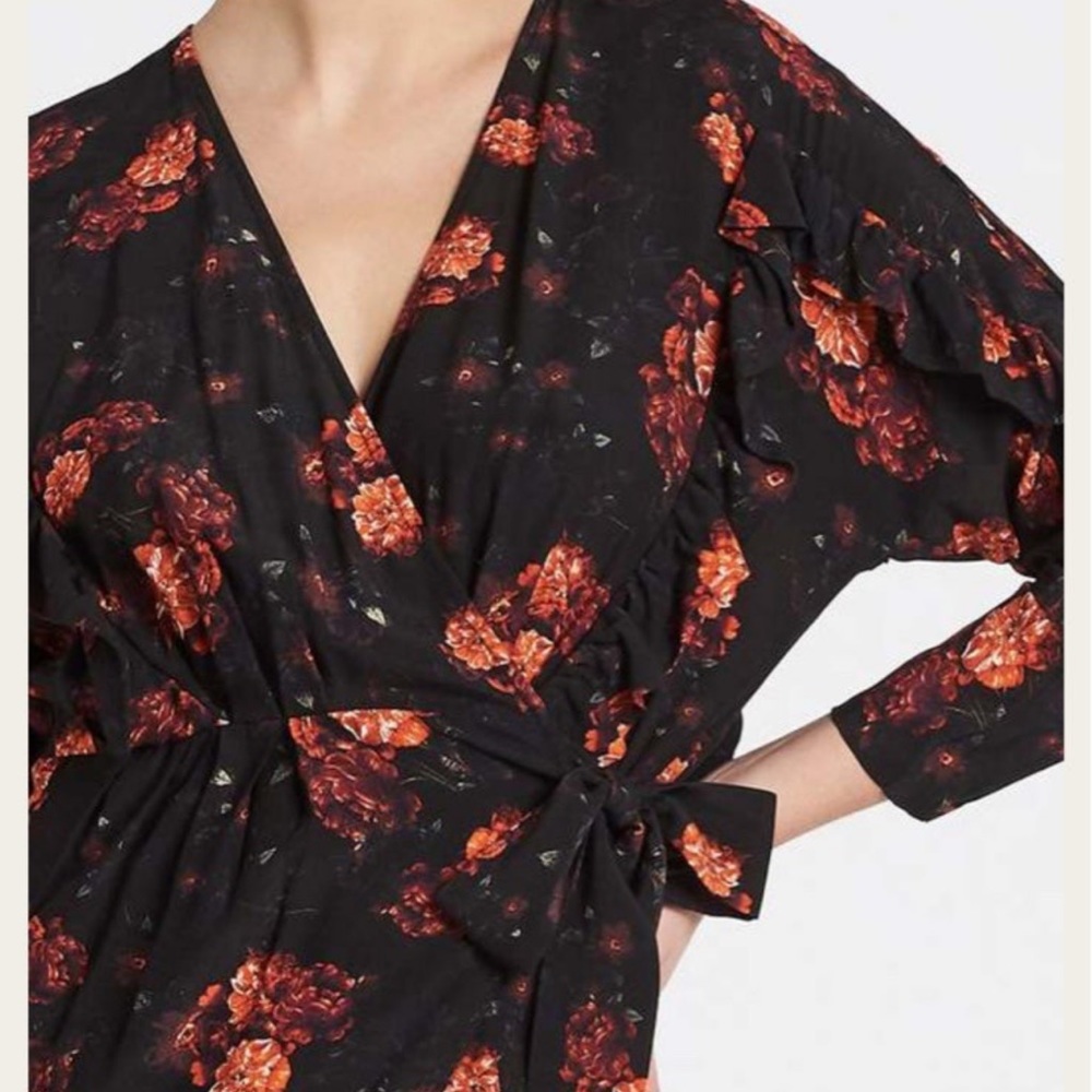 NWOT Iro wrap dress floral size 36 us size 4 - Picture 5 of 8